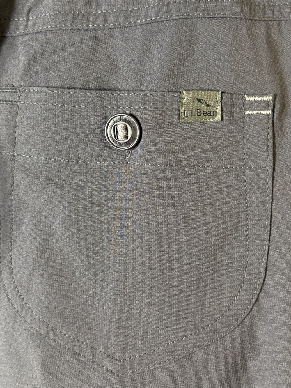 L.L. Bean Vista Camp Pants Womens Medium M Gray Cargo Hiking Trail Gorpcore - Picture 3 of 5